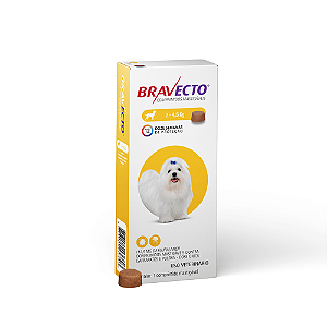 Antipulgas Bravecto 2 a 4,5 kg para Cães 112,5 mg 1 comprimido