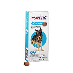 Antipulgas e Carrapatos Bravecto 20 a 40 kg Cães 1000mg 1 comprimido