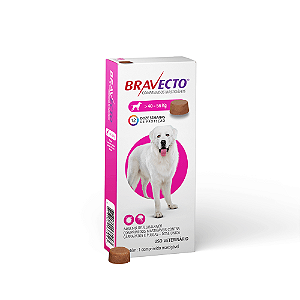 Antipulgas e Carrapatos Bravecto 40 a 56 kg Cães 1400mg 1 comprimido
