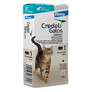 Antipulgas Credeli 48mg Gatos 2,1kg a 8kg 1 comprimido