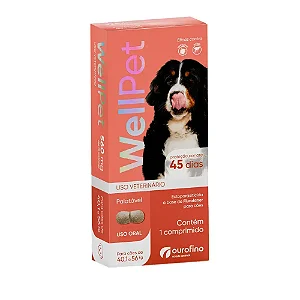 Antipulgas e Carrapatos Wellpet 560 mg para Cães 40,1 a 56 kg 1 comprimido