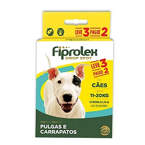 Antipulgas Cães Fiprolex 11 a 20kg Único