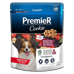 Cookie Premier Cães Adultos Porte Pequeno Frutas Vermelhas e Aveia 250 g