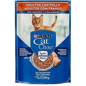 Ração Úmida Cat Chow para Gatos Adultos Sabor Carne 85g