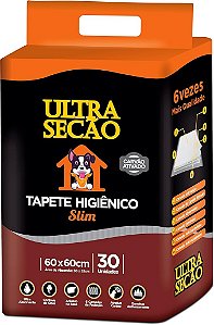 Tapete Higiênico Great Pets Ultra Secão Carvão Ativado Slim 60x60 30un