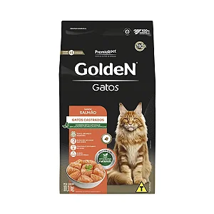 Ração Golden Gatos Adultos Castrados Salmão 10,1 kg