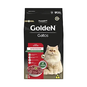 Ração Golden Gatos Adultos Carne 10,1 kg