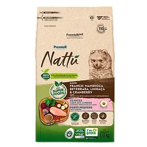 Ração Premier Nattu Cães Filhotes Pequeno Porte