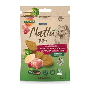 Petisco Premier Nattu Bites de Frango para Cães 60 g
