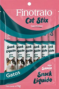 Petisco Cremoso Finotrato Cat Stix Salmão para Gatos 15 g