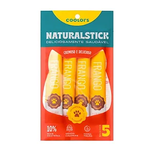 Petisco NaturalStick Gato Frango Com 5 Unidades