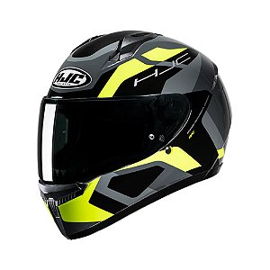 Capacete Hjc C10 Tins Cinz Verd Pret 59