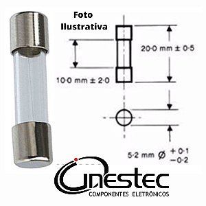 0,5A (500mA) FUSIVEL COMUM PEQUENO (5x20mm)