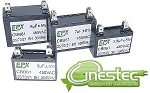 1UF X 450V  CAPACITOR DE PARTIDA / PERMANENTE QUADRADO CBB61