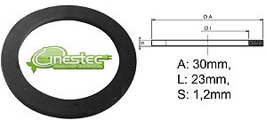 ANEL DE VEDACAO CHATO - M25 - NEOPRENE - 30x23x1,2mm