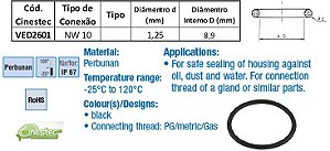 ANEL DE VEDACAO PARA SEM-FAST CHATO - NW 10 - PG9