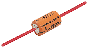 BATERIA 3,6V - 1200maH - LITHIUM 1/2AA  AXIAL (com terminal) - MINAMOTO