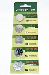 BATERIA CR2032 3V LITHIUM CARTELA COM 5 PECAS