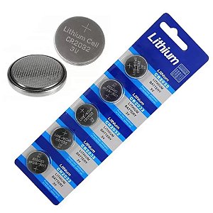BATERIA CR2032 3V LITHIUM CARTELA COM 5 PECAS