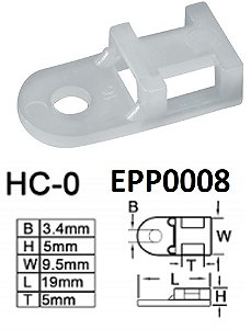 BERCO FIXADOR COM REBITE  HC-0  NATURAL  5 PECAS