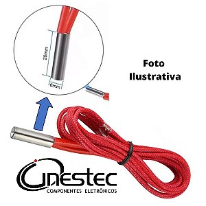 BICO DE AQUECIMENTO / CARTUCHO AQUECEDOR HOTEND IMPRESSORA 3D - 40W x 12V