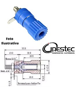 BORNE BANANA 4mm B09 - AZUL