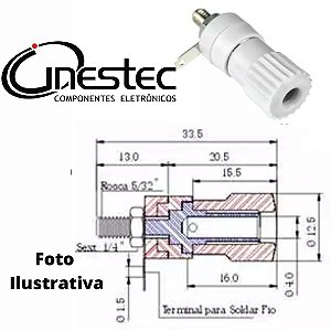 BORNE BANANA 4mm B09 - BRANCO
