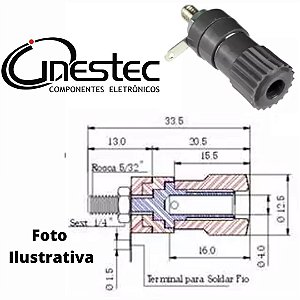 BORNE BANANA 4mm B09 - PRETO