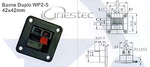 BORNE DE PRESSAO DUPLO 2 SAIDAS  WP2-5