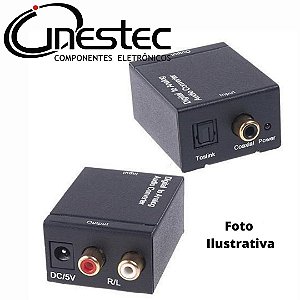 ADAPTADOR - CONVERSOR AUDIO DIGITAL OPTICO PARA AUDIO ANALOGICO