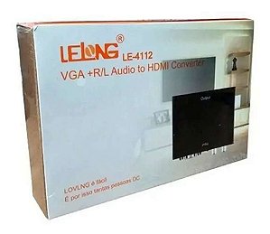ADAPTADOR / CONVERSOR VGA + AUDIO PARA HMDI FEMEA - LELONG 4