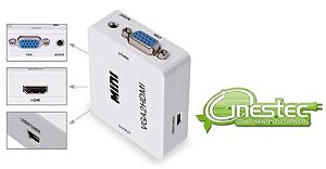 ADAPTADOR / CONVERSOR VGA FEMEA PARA HDMI FEMEA