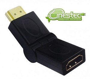 ADAPTADOR ARTICULADO 180 graus HDMI MACHO X HDMI FEMEA  - MF