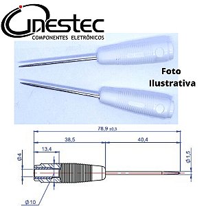 ADAPTADOR PONTA DE PROVA AGULHA BBC PARA TESTE - BRANCO