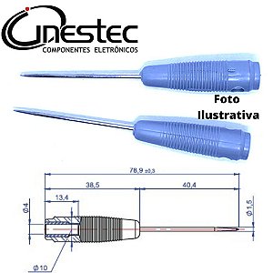 ADAPTADOR PONTA DE PROVA AGULHA BBC PARA TESTE - CINZA