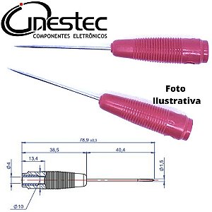 ADAPTADOR PONTA DE PROVA AGULHA BBC PARA TESTE - VERMELHO