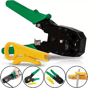 ALICATE CRIMP PLUGS 6P4C/6P6C/8P8C  RJ11/12/45 + DECAPADOR - LE-1940