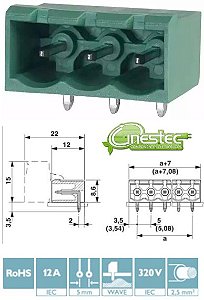 BORNE KRA HEADER MSTBA 2,5/ 3-G-5,08 - MACHO