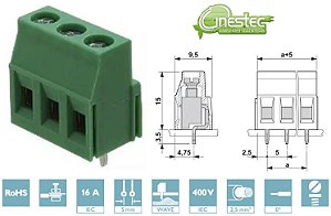 BORNE KRE MKDSN 2,5/ 3, 5,0, 180