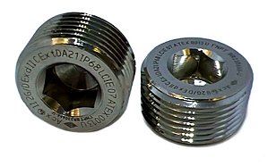 BUJÃO / PLUG SEXTAVADO LATÃO EXD/E LATAO NIQ NPT 1