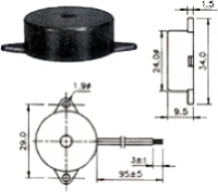 BUZZER PIEZO ELETRICO 1,5 A 30VDC COM FIO PK 21N30WQ