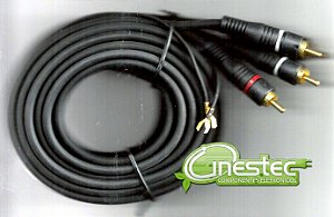CABO 2RCA  2RCA PROFISSIONAL   FIO TERRA 5 metros PRETO