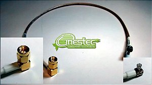 CABO ADAPTADOR  PIG TAIL CON. CELULAR MACHO PARA SMA MACHO 30CM