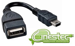 CABO ADAPTADOR USB FEMEA X MINI USB MACHO V3  OTG