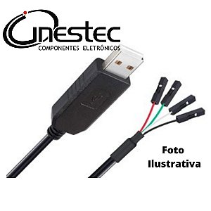 CABO CONVERSOR USB MACHO SERIAL - RS-232 4 FIOS - PL2303