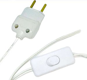 CABO DE FORCA RABICHO C/ CHAVE - PASSA FIO - 2M X 0,50MM / BRANC