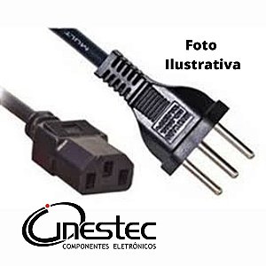 CABO DE FORCA TRIPOLAR 3X0,75mm - 1,20m