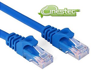CABO DE REDE  PATCH CORD CAT5E  10m  AZUL