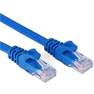CABO DE REDE  PATCH CORD CAT5E 3m - AZUL