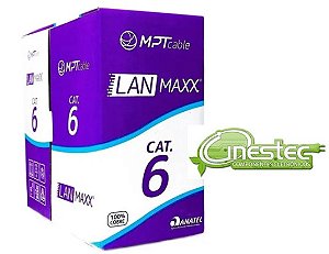 CABO DE REDE LAN  4 PARES CAT6  O METRO  CINZA